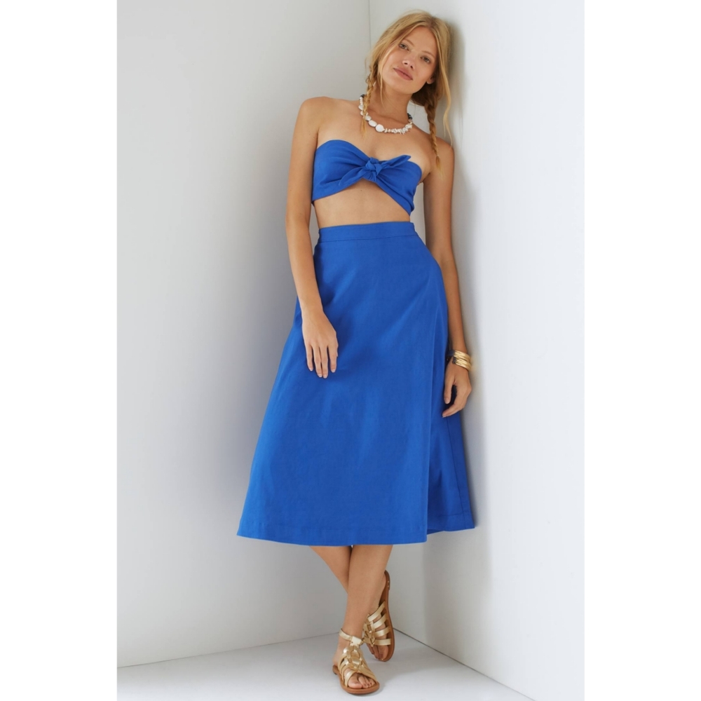 NWT | Anthropologie Maeve Tie-Front Top & Skirt Set | 4
